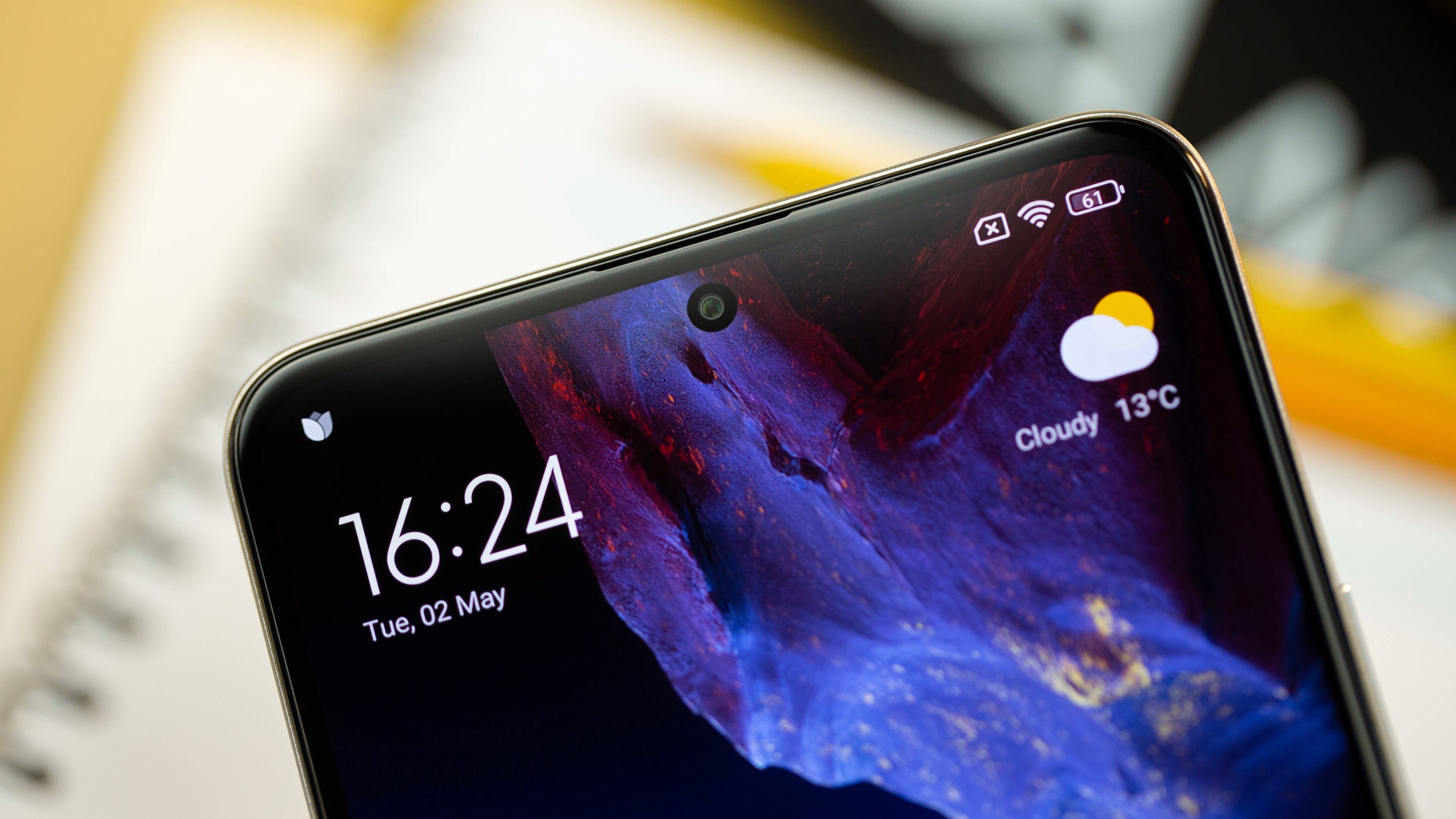 Blick auf die obere Hälfte des Displays