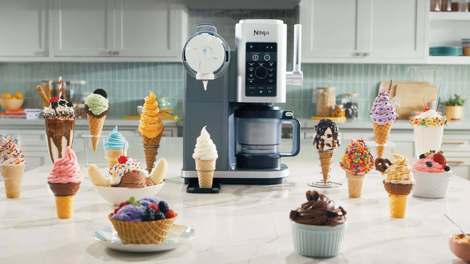 Zahlreiche verschiedene Eiskreationen