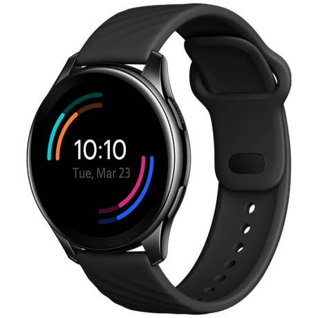 OnePlus Watch - Seite mit Band schräg - Links - Schwarz