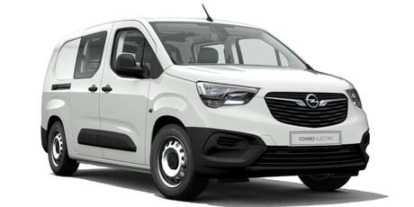 Opel Combo e Cargo Doppelkabine seitlich vorn weiß