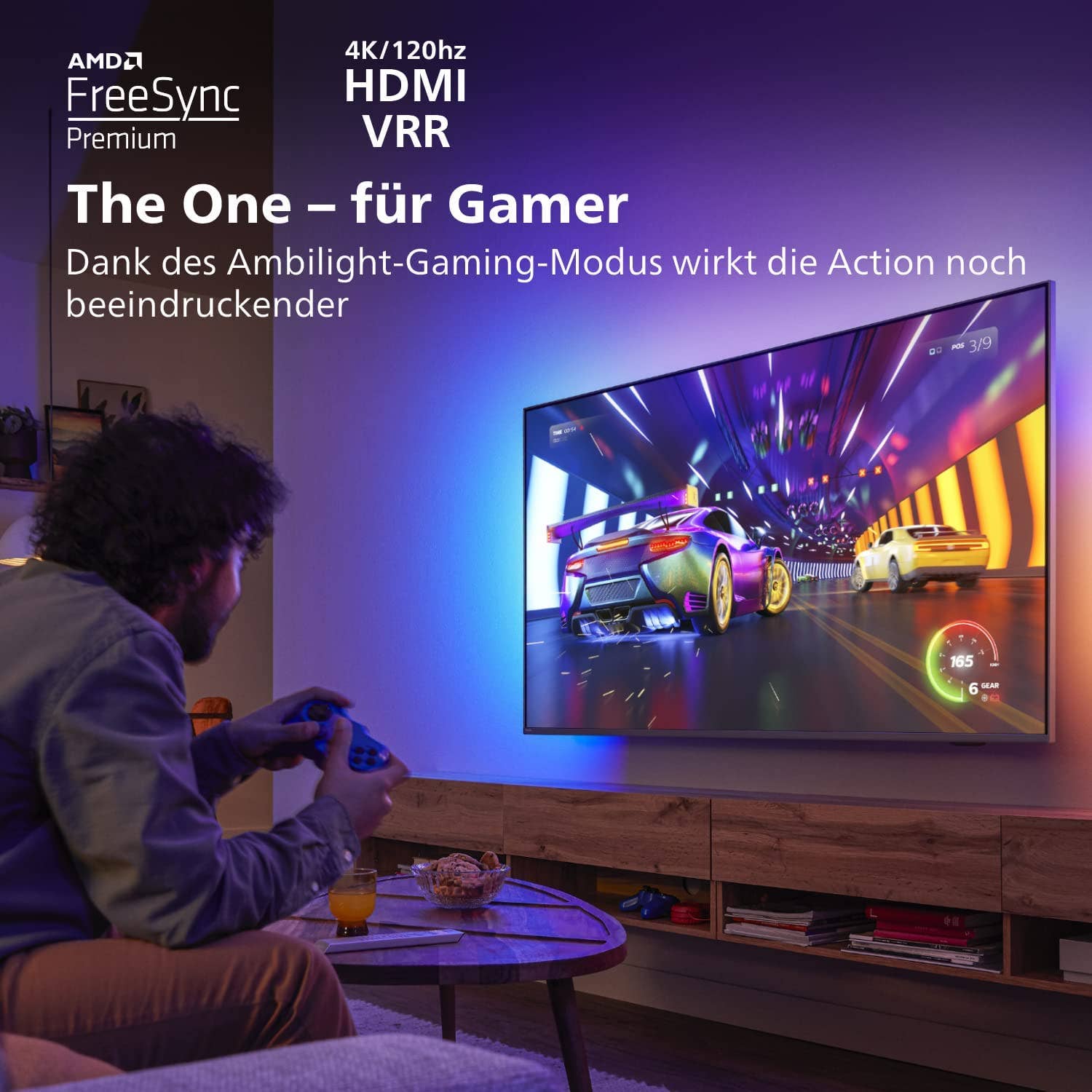 Bild des Fernsehers mit Gamer