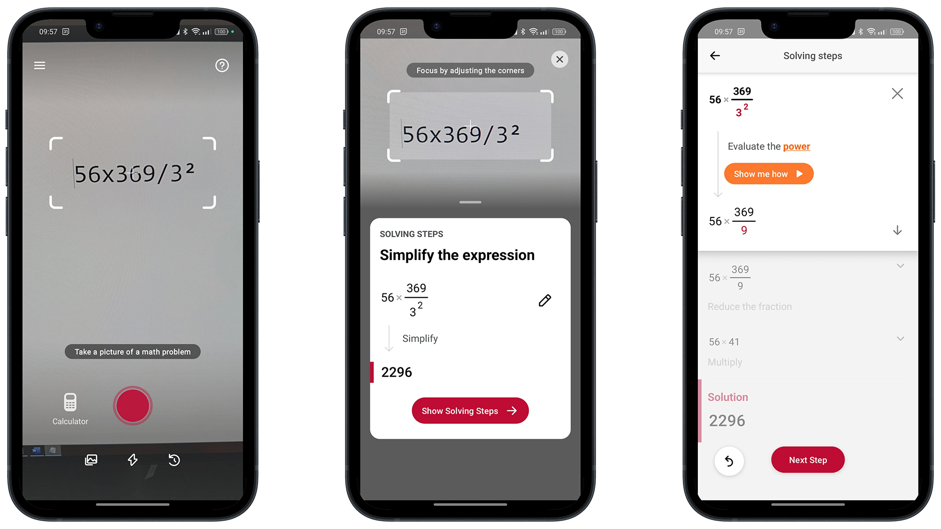 Photomath einfache Gleichung