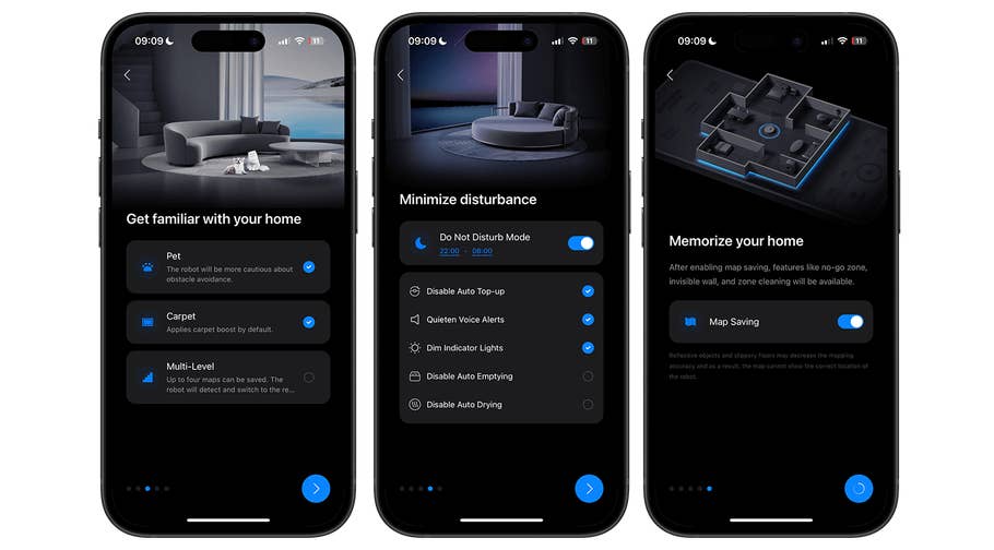 Screenshots aus der Roborock-App