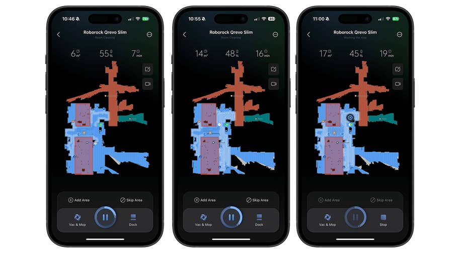 Screenshots aus der Roborock-App
