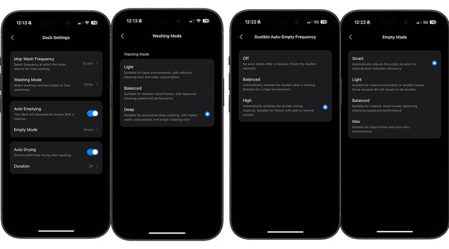 Screenshot aus der Roborock-App