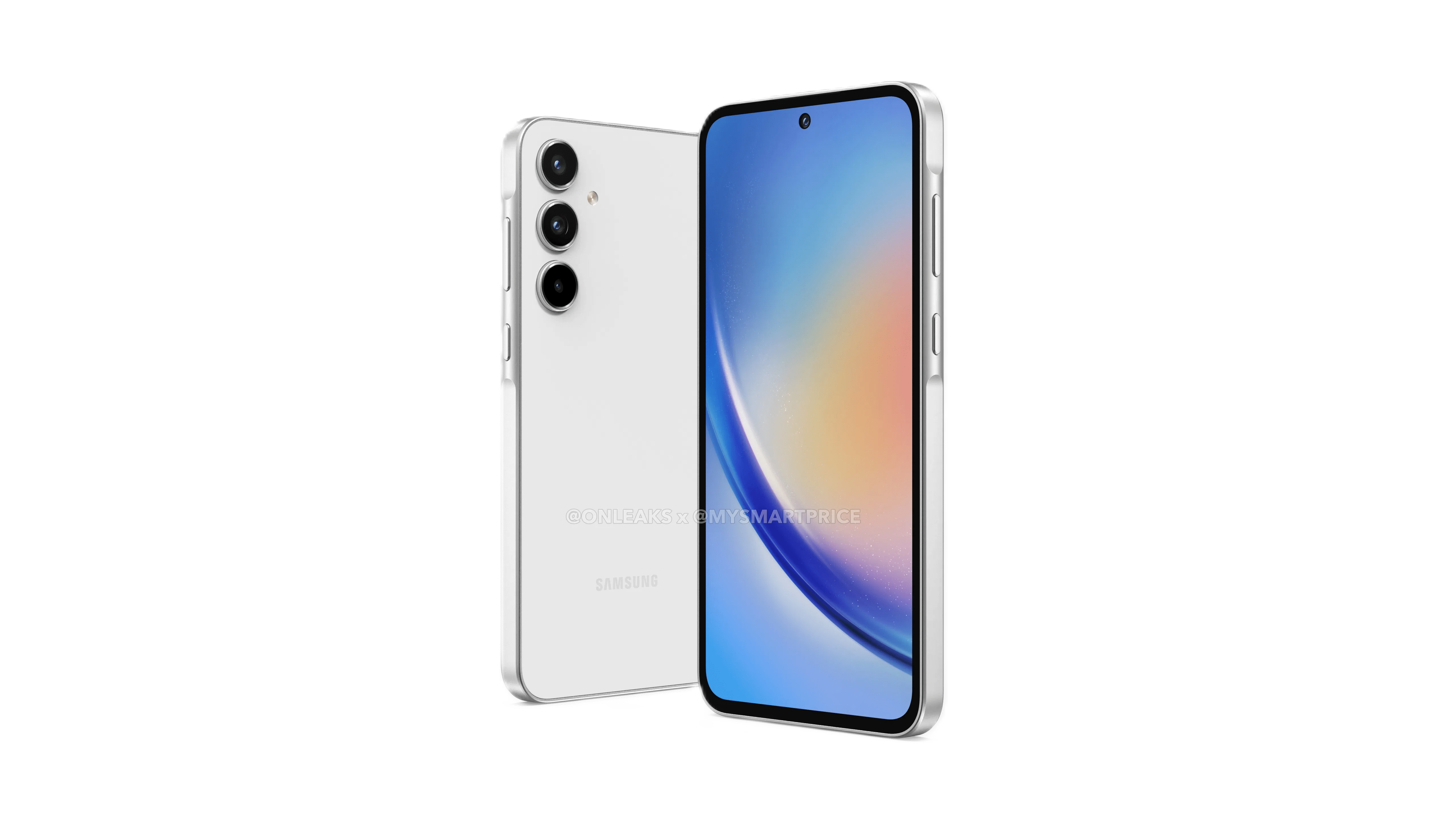 Samsung Galaxy A35 von der Vorder- und Rückseite.
