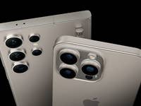 Samsung Galaxy S24 Ultra neben einem iPhone 15 Pro Max