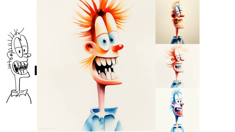 Screenshot der Sketch-to-Image-Funktion