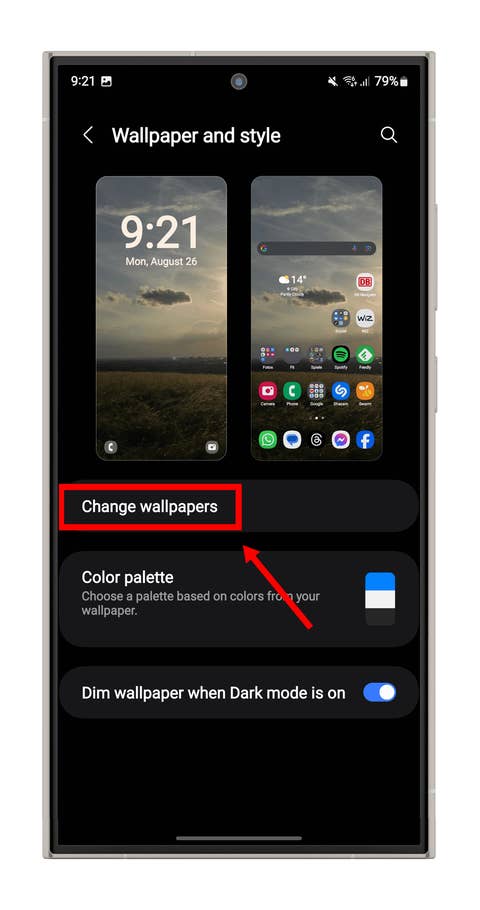 One-UI-6-Screenshot: Echtzeit-Wetter-Hintergründe einrichten