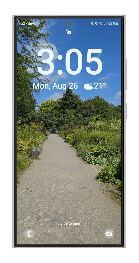 One-UI-6-Screenshot: Echtzeit-Wetter-Hintergründe einrichten