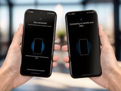 Daten werden auf zwei Smartphones via Smart Switch übertragen