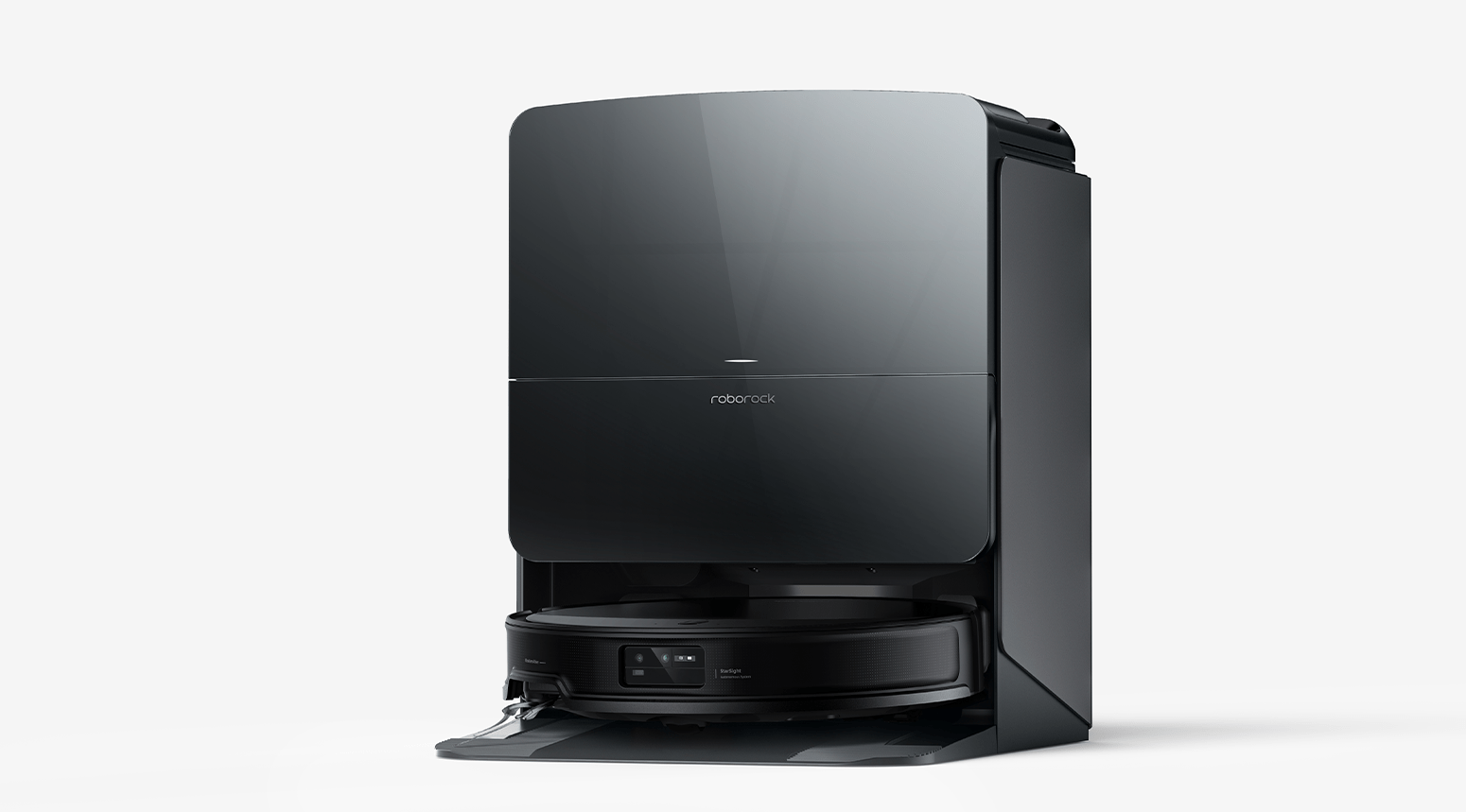 Roborock Saros 10R Saugroboter mit elegantem schwarzem Design.