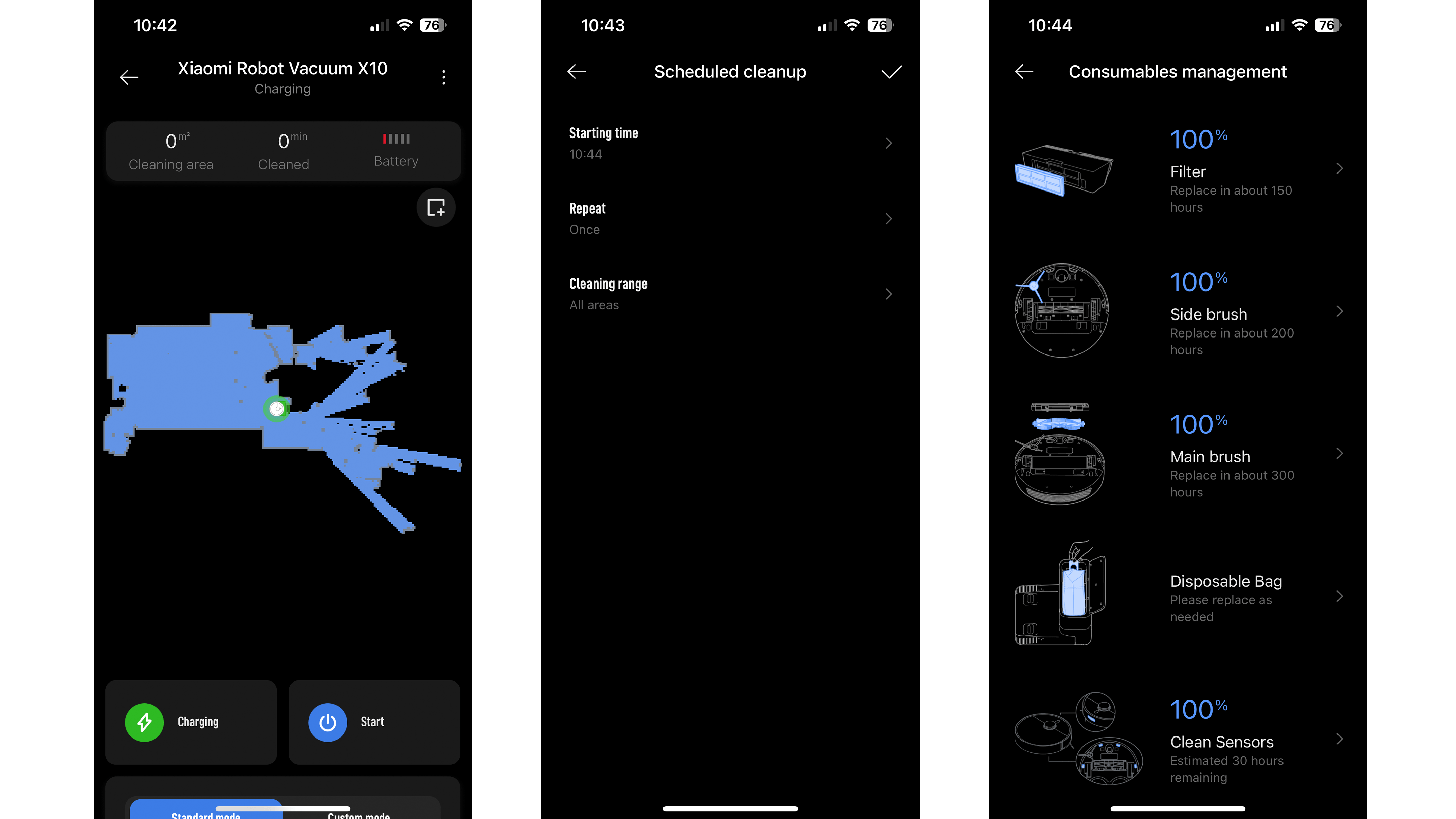 Xiaomi-App Einstellungsmöglichkeiten