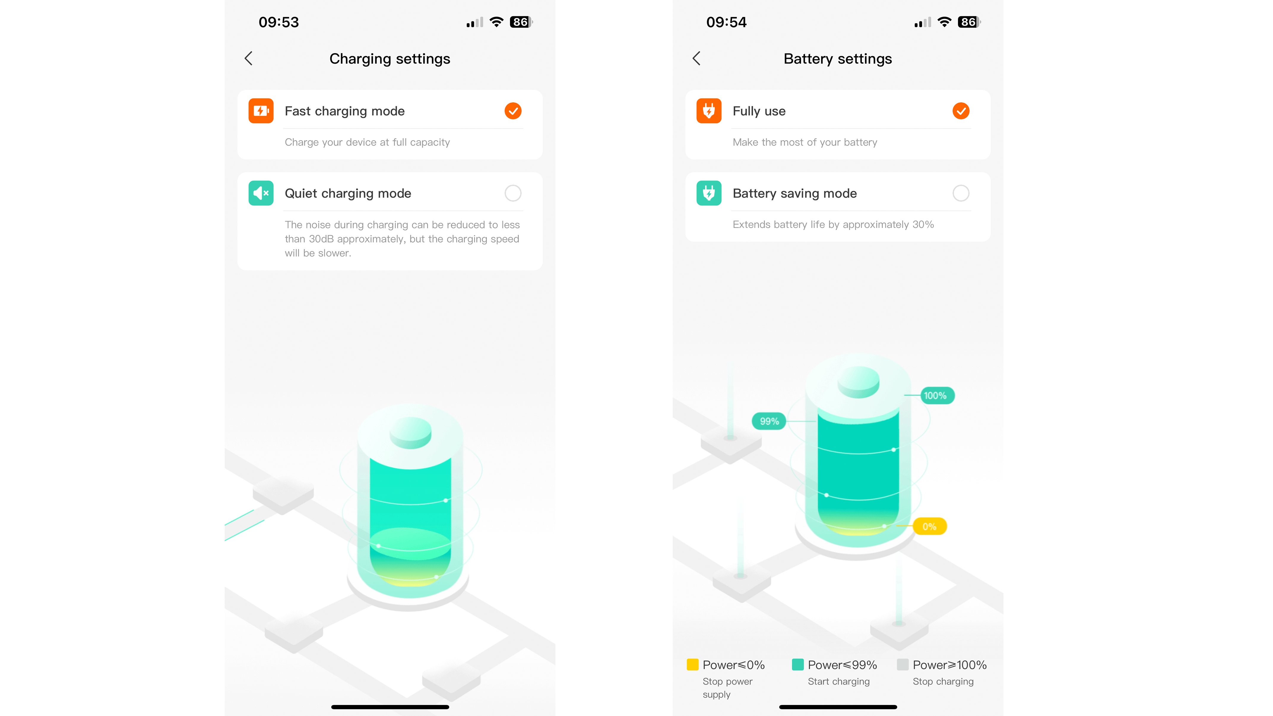 Jackery Explorer 2000 Plus Jackery-App Batterieeinstellungen