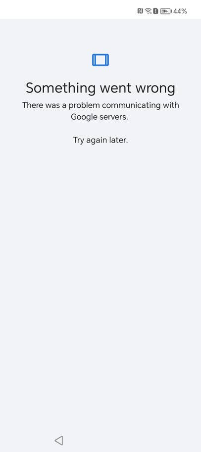 Screenshot zeigt Verbindungsprobleme während des Setups