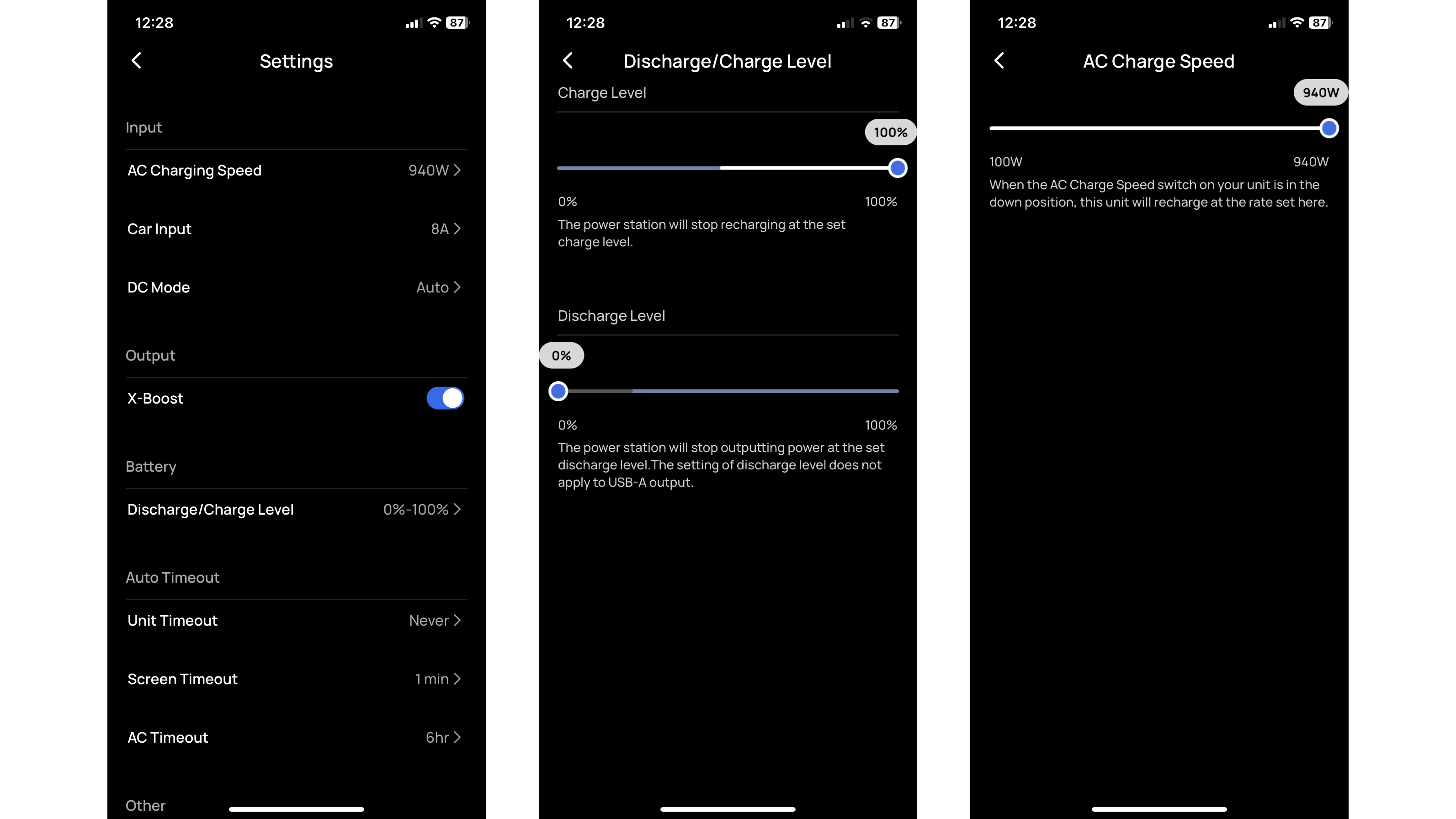 EcoFlow-App Einstellungsmöglichkeiten EcoFlow-App Einstellungsmöglichkeiten