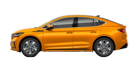 Skoda_Enyaq Coupé 85x 2023_seitlich_orange