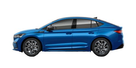 Skoda_Enyaq Coupé 85x Sportline 2023_seitlich_blau