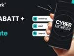 Smartphone mit Cyber-Monday-Logo, dazu Hinweise zum Surfshark VPN Deal