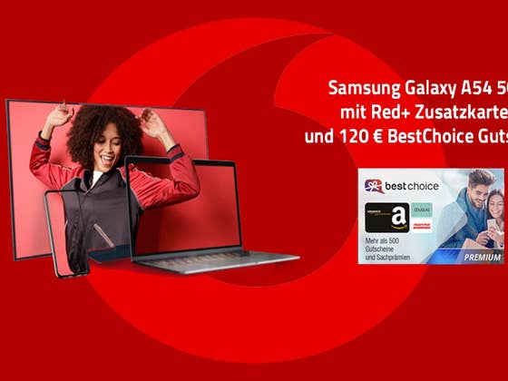 Samsung Galaxy A54 + 120 € Gutschein als Vodafone-Bestandskunde sichern