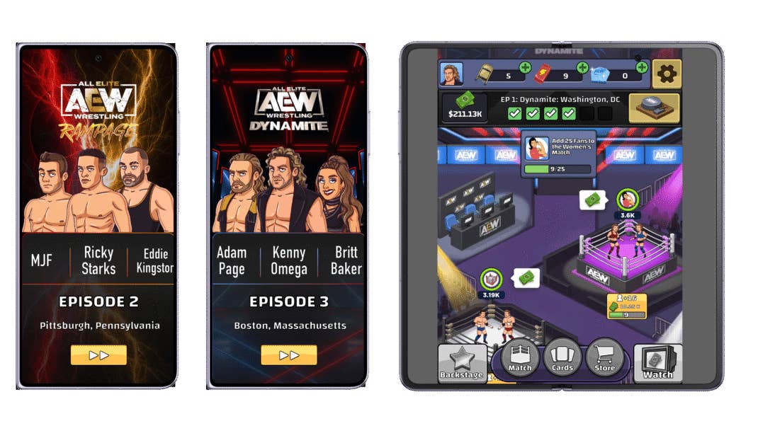 Screenshot der App AEW:Rise to the Top