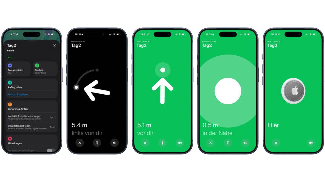 Die „Wo ist?“-App auf dem iPhone gibt Zugriff auf eure AirTags