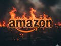 Amazon Logo in Flammen