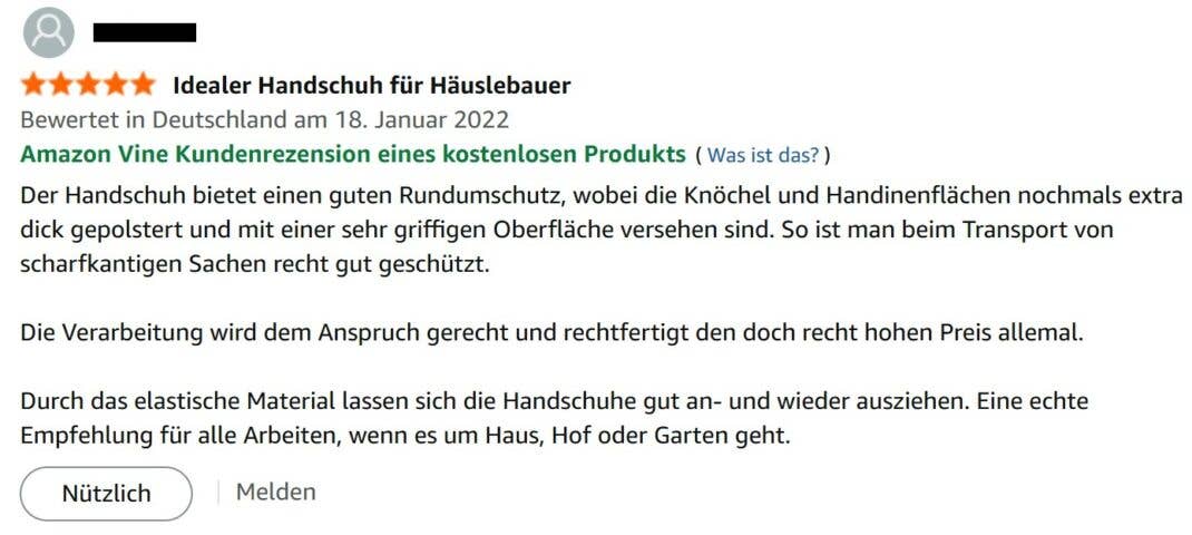 Eine Amazon-Vine-Rezension