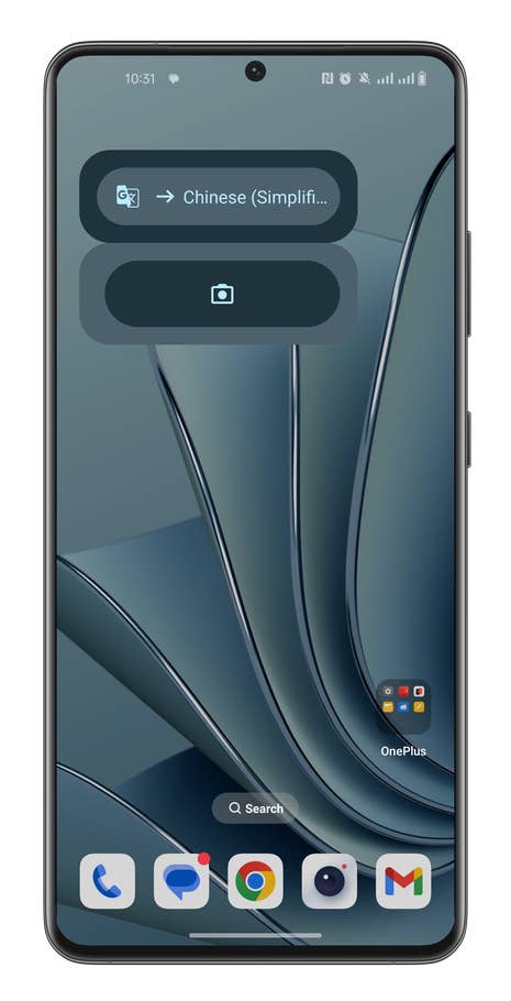 Screenshot, wie man Android-Verknüpfungen anlegt