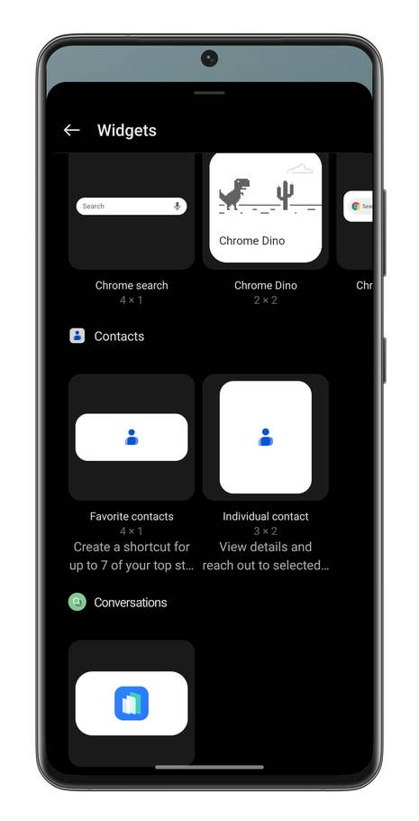 Screenshot, wie man Android-Verknüpfungen anlegt