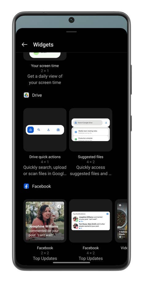 Screenshot, wie man Android-Verknüpfungen anlegt