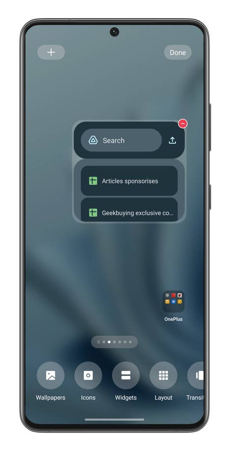 Screenshot, wie man Android-Verknüpfungen anlegt