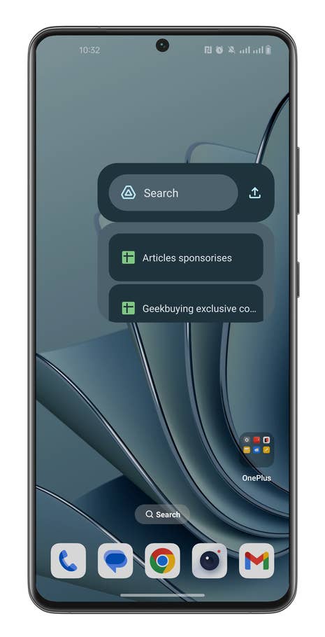 Screenshot, wie man Android-Verknüpfungen anlegt