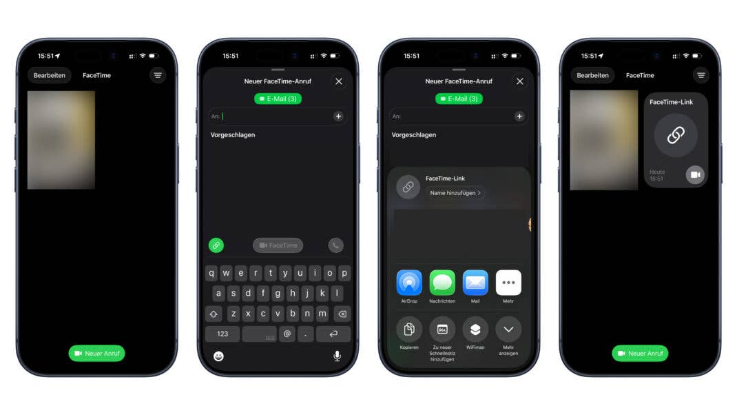 So erstellt ihr in der FaceTime-App auf dem iPhone einen Link zum Anruf