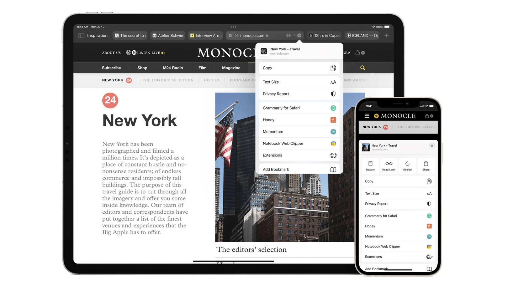 apple ios 15 safari extensions