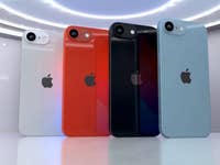 Renderbild von dem Apple iPhone SE 4 in 4 Farben