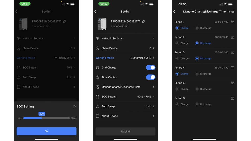 Bluetti-App Screenshots