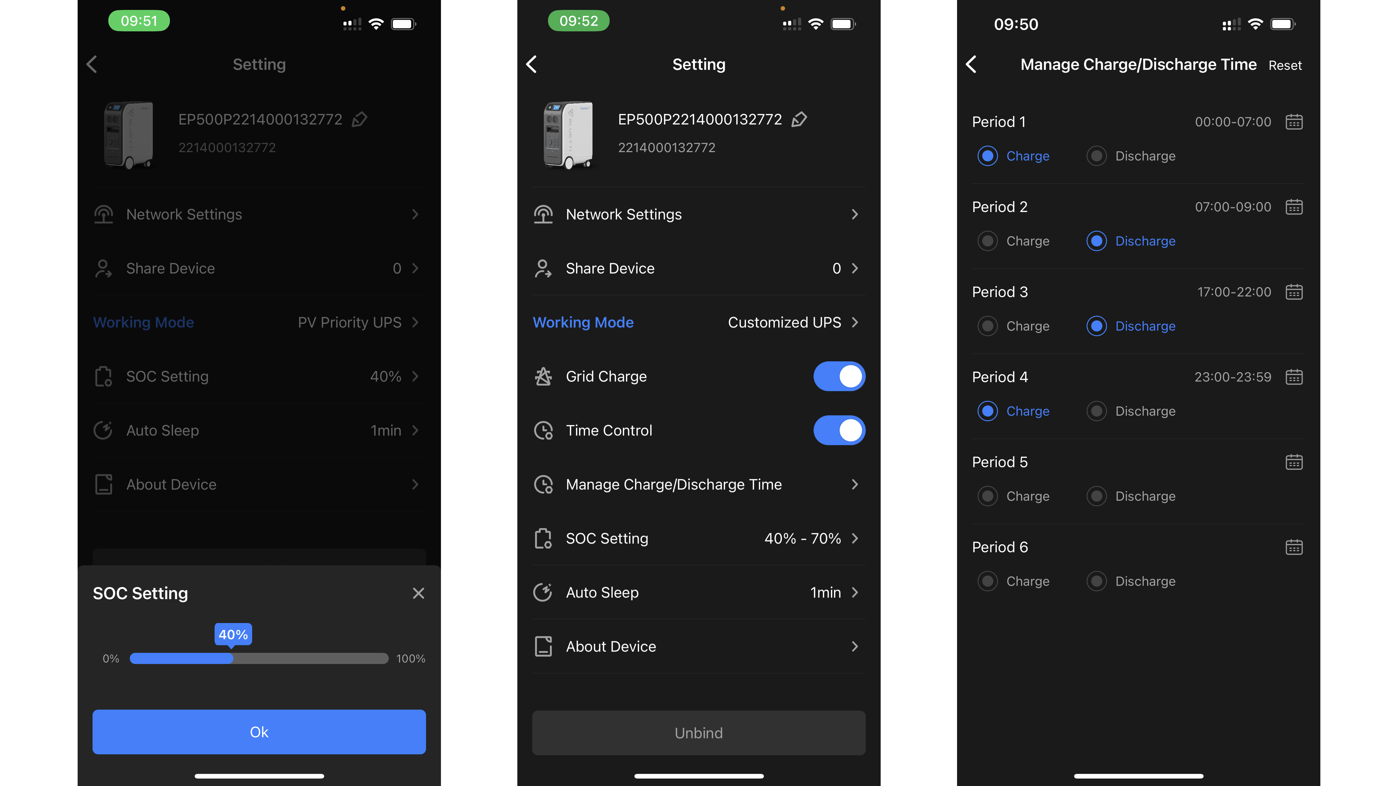 Bluetti-App Screenshots