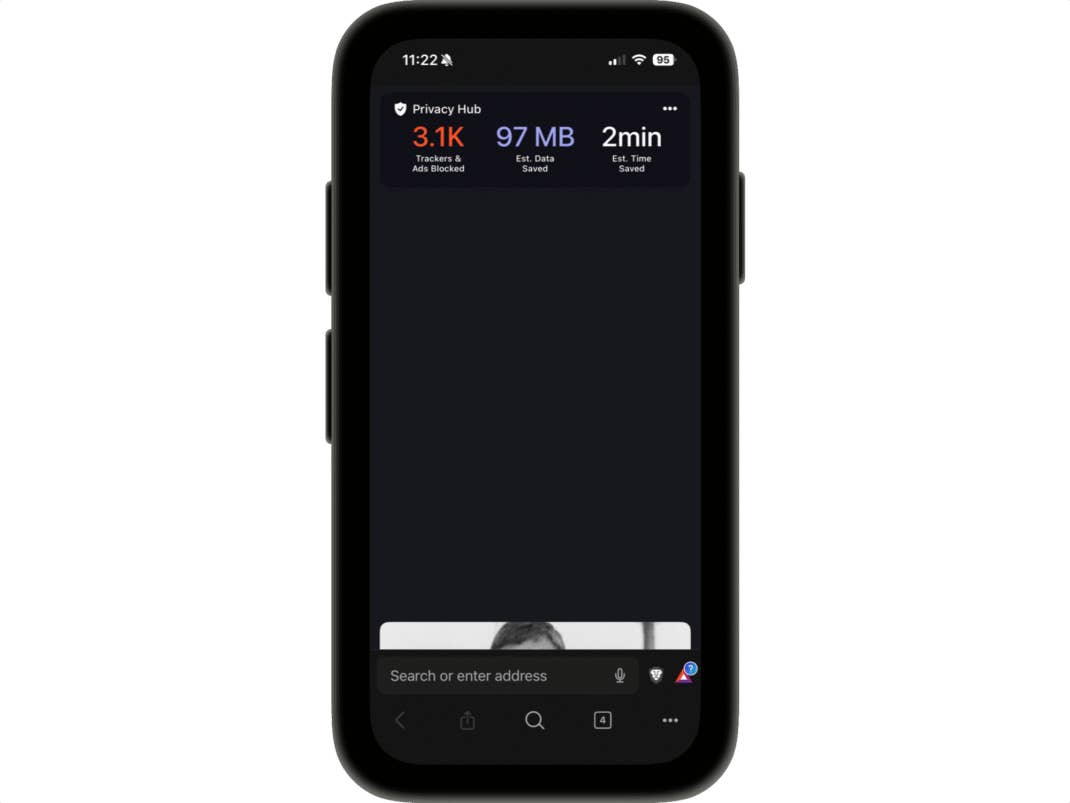 Startmenü des Brave Browser