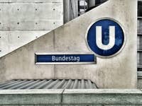 Der U-Bahnhof Bundestag in Berlin