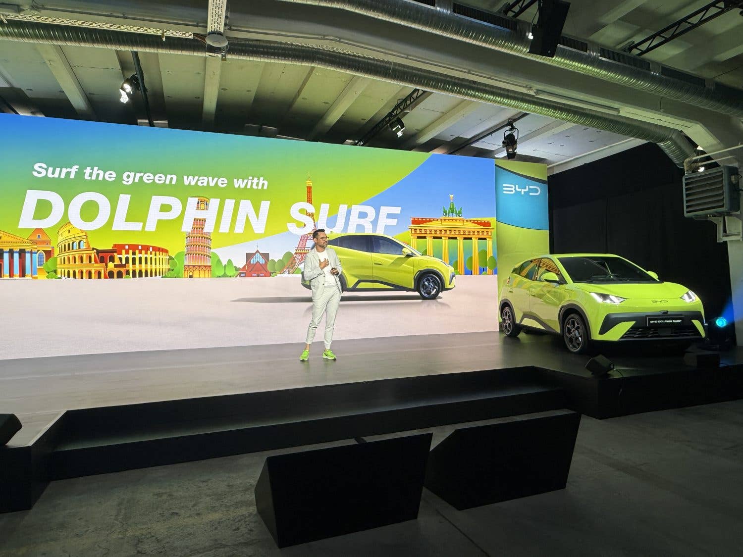 Premiere des BYD Dolphin Surf in Berlin.