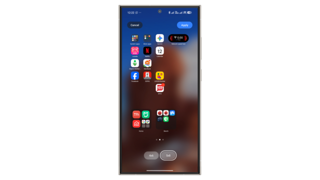 HyperOS 3.0 ermöglicht ein 5x8 Layout, um mehr Apps und Widgets unterzubringen. Xiaomi HyperOS 3 Startbildschirm Widgets und Layout