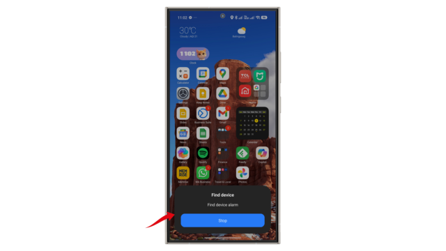 Das Xiaomi-Gerät beginnt zu klingeln. Sie können das Klingeln auf Ihrem Xiaomi-Handy stoppen. Xiaomi HyperOS 3 verfolgen gestohlenes verlorenes Xiaomi über iPhone