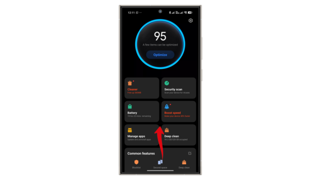 Öffnen Sie die Sicherheits-App und scrollen Sie nach unten zur Toolbox. Xiaomi HyperOS 3 Apps verstecken Funktion