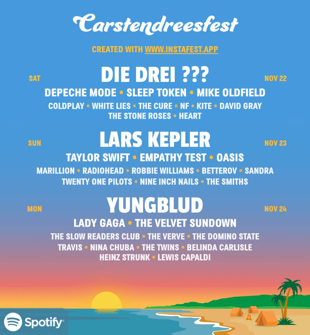 Screenshot der App Instafest.