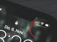 Das passiert, wenn der Punkt am Handy grün oder orange leuchtet