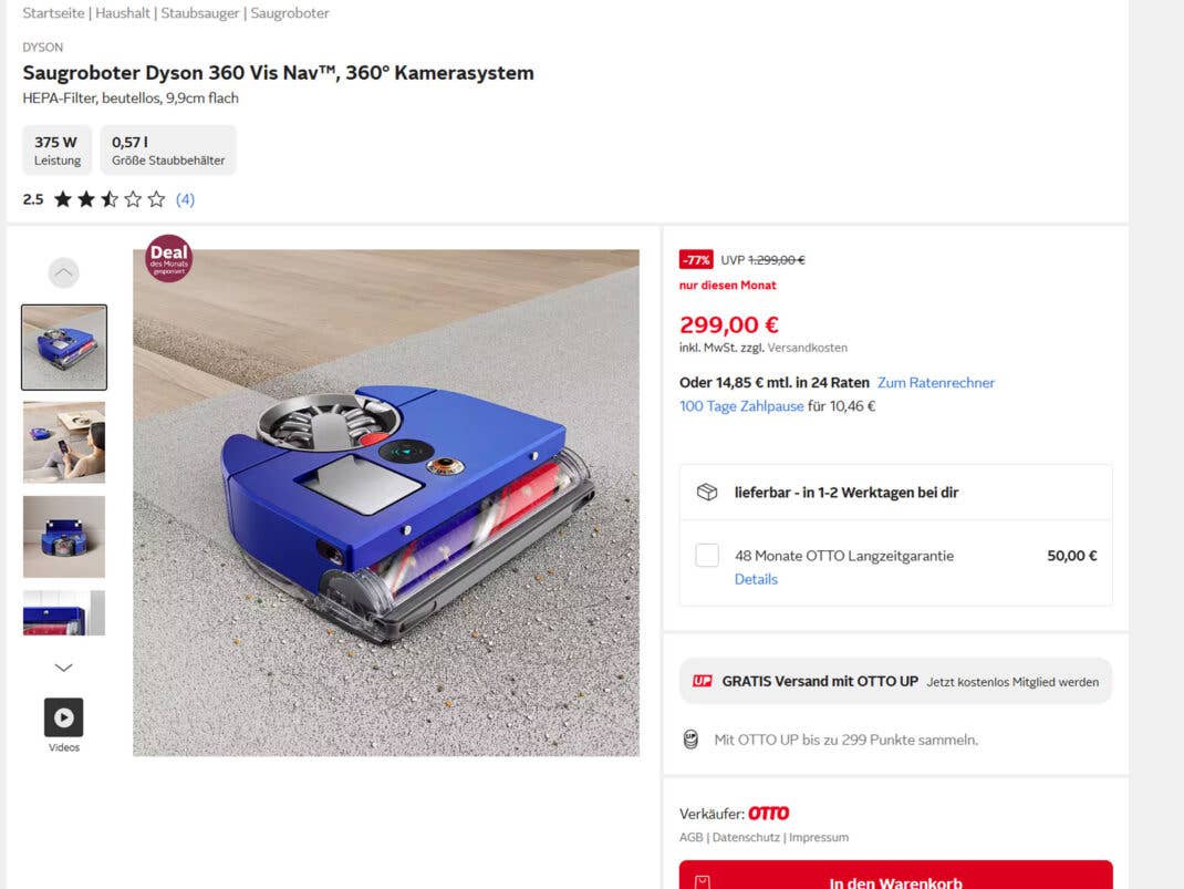 Dyson-Saugroboter im Angebot bei Otto