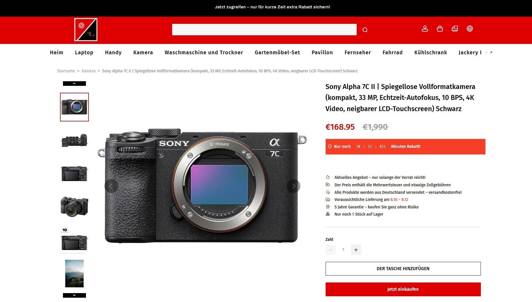 MediaMarkt-Fake-Shop-Seite
