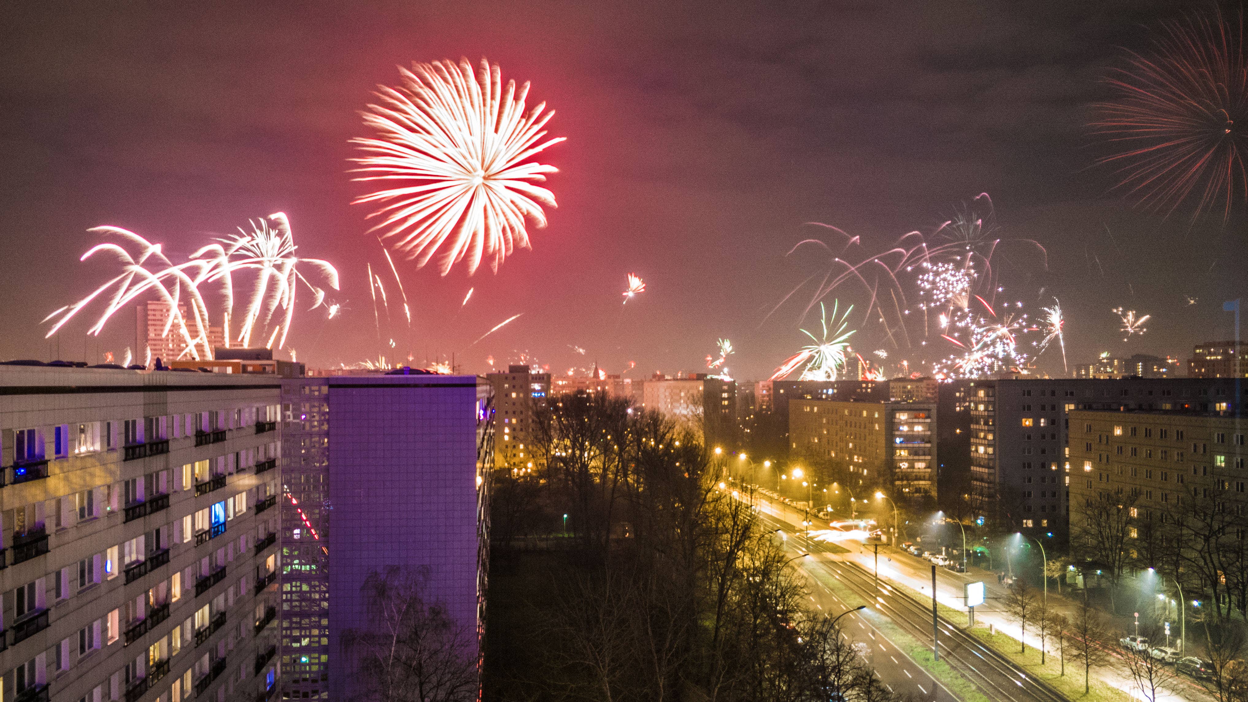 Feuerwerk mit dem Smartphone fotografiert