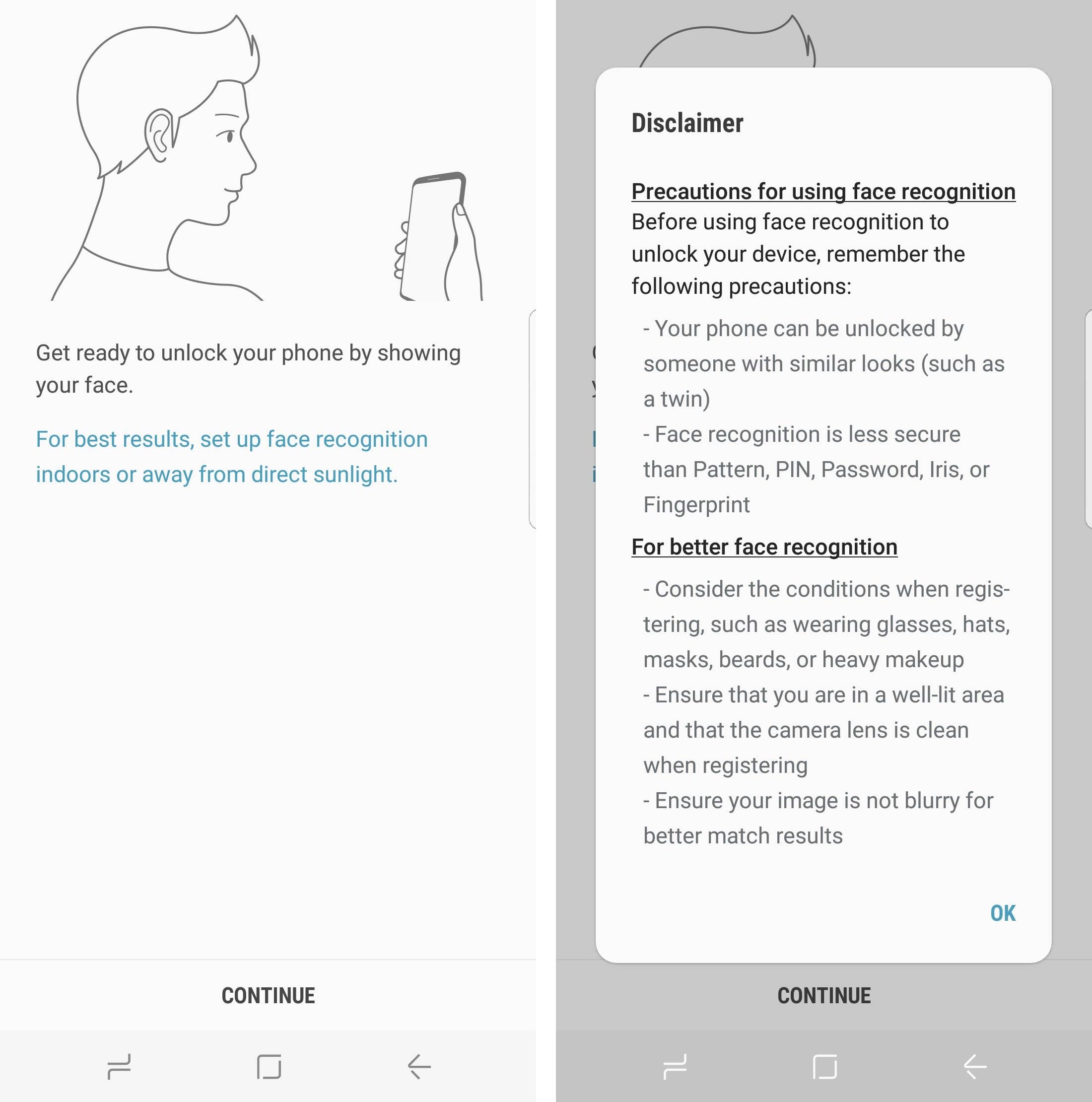 galaxy s8 review face recognition